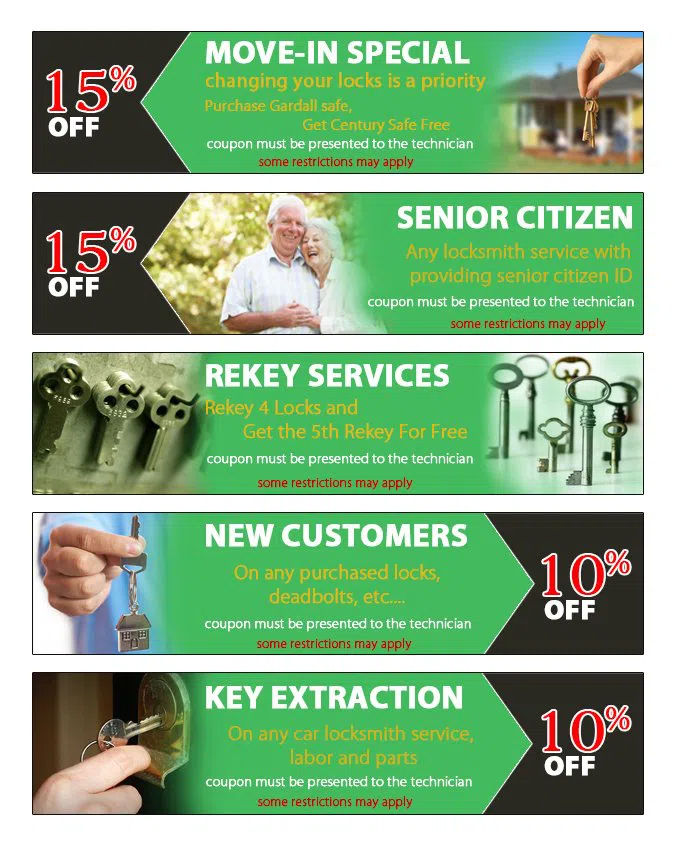 Lock Safe Services San Diego, CA 619-215-9089 - coupon23-set-five